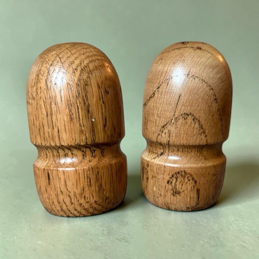 Teak Wood danish Modern Salt And Pepper Shaker Set MCM 3 In Vintage Mid Century